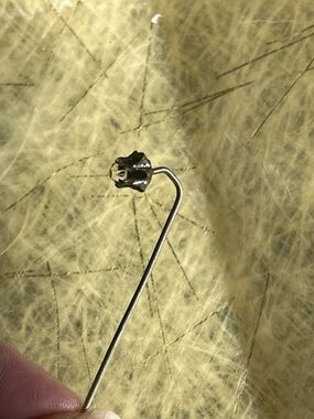 Vintage Rhinestone Stick Pin Silver Tone Prong Set Crystal Estate Jewelry